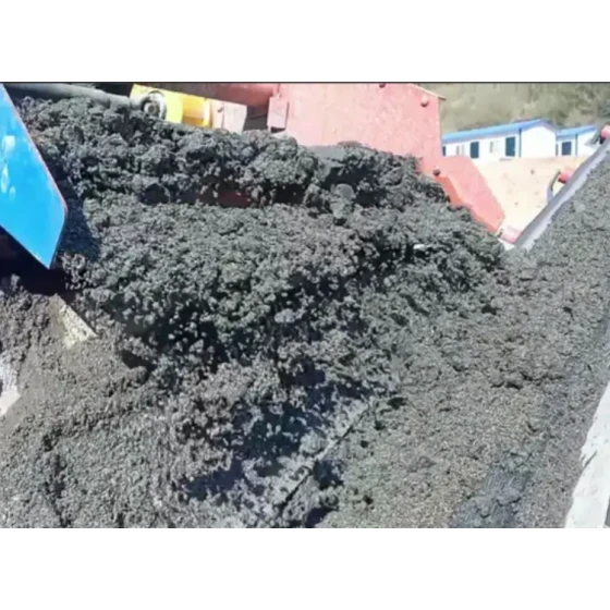 Test di recupero dei residui fini dal vecchio bacino di decantazione