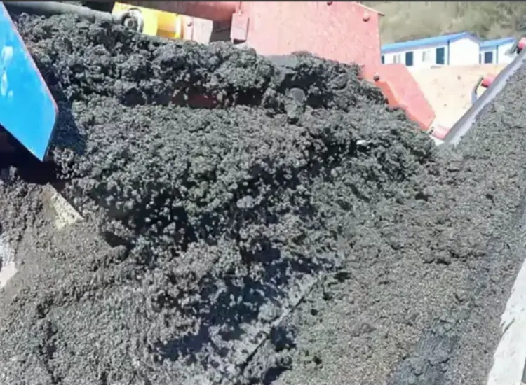 Test di recupero dei residui fini dal vecchio bacino di decantazione