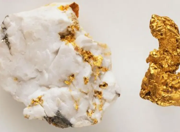 Test di lavorazione mineraria del minerale d'oro solfidrico